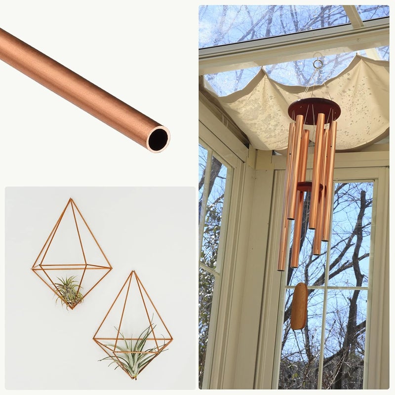 METALLIXITY Copper Tube (3mm OD x 0.25mm Wall T x 300mm L) 4Pcs, Straight Tubing - for Home Furnishing, Machinery, DIY Handicraft - Image 3